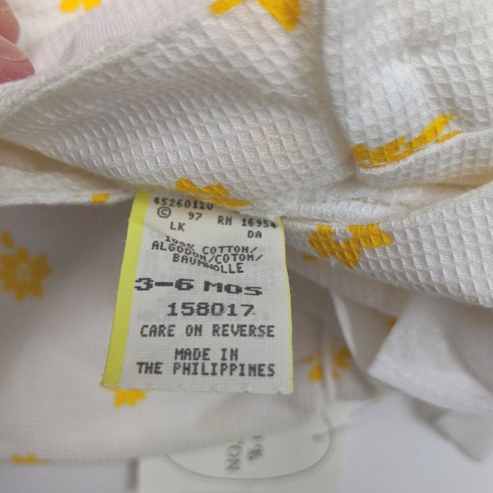 Vintage Bubble Romper Baby Girls Size 3-6m White Daisy Sz 3-6m Jumpsuit - Picture 3 of 3